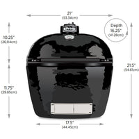 Primo PGCJRH Oval Junior 200 Ceramic Kamado Grill With Stainless Steel Grates