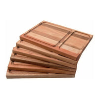 Raiz Red Eucalyptus Wood Diamante Asado Plates (6 units)