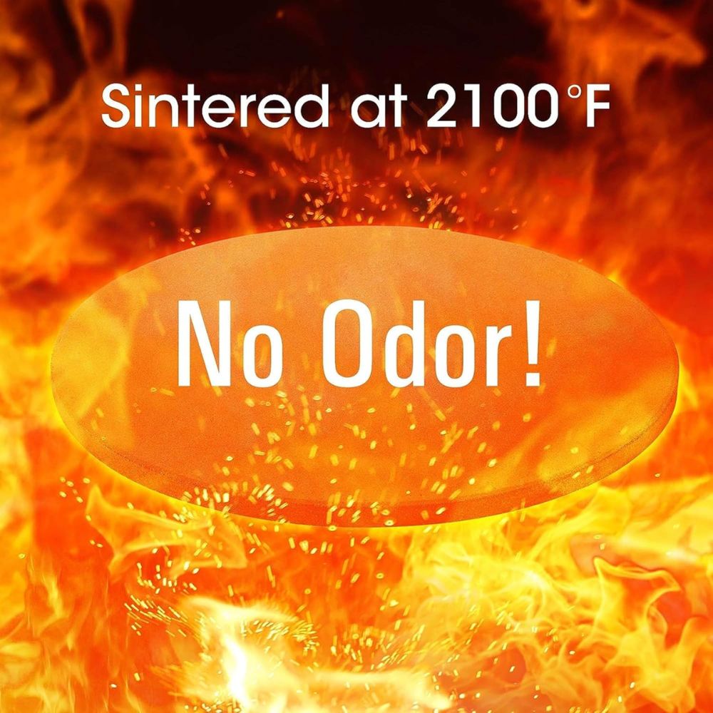 Humos 15-Inch Pizza Stone, GW Apron & BBQ Gloves Bundle