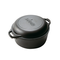 Lodge Cast Iron 5 Quart Cast Iron Double Dutch Oven