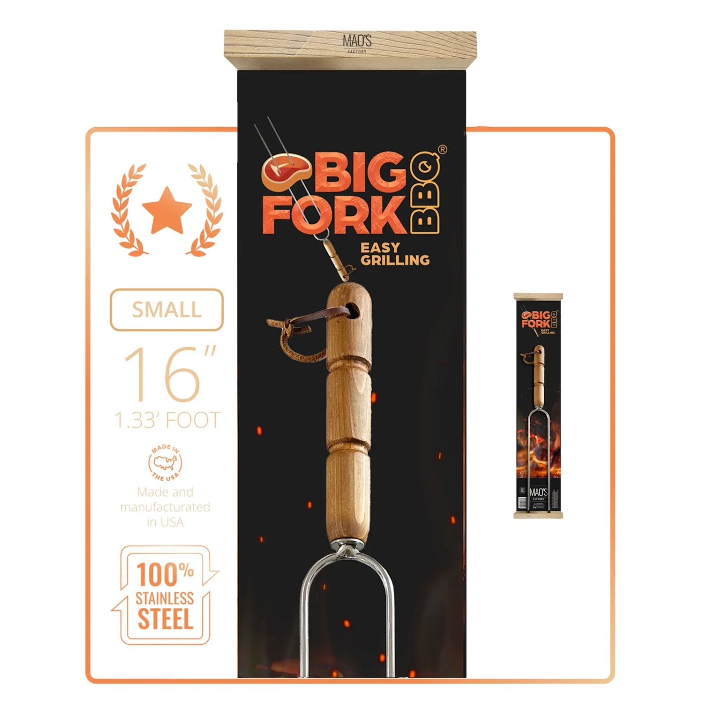 MAOs XLarge 16-Inch Big Fork BBQ