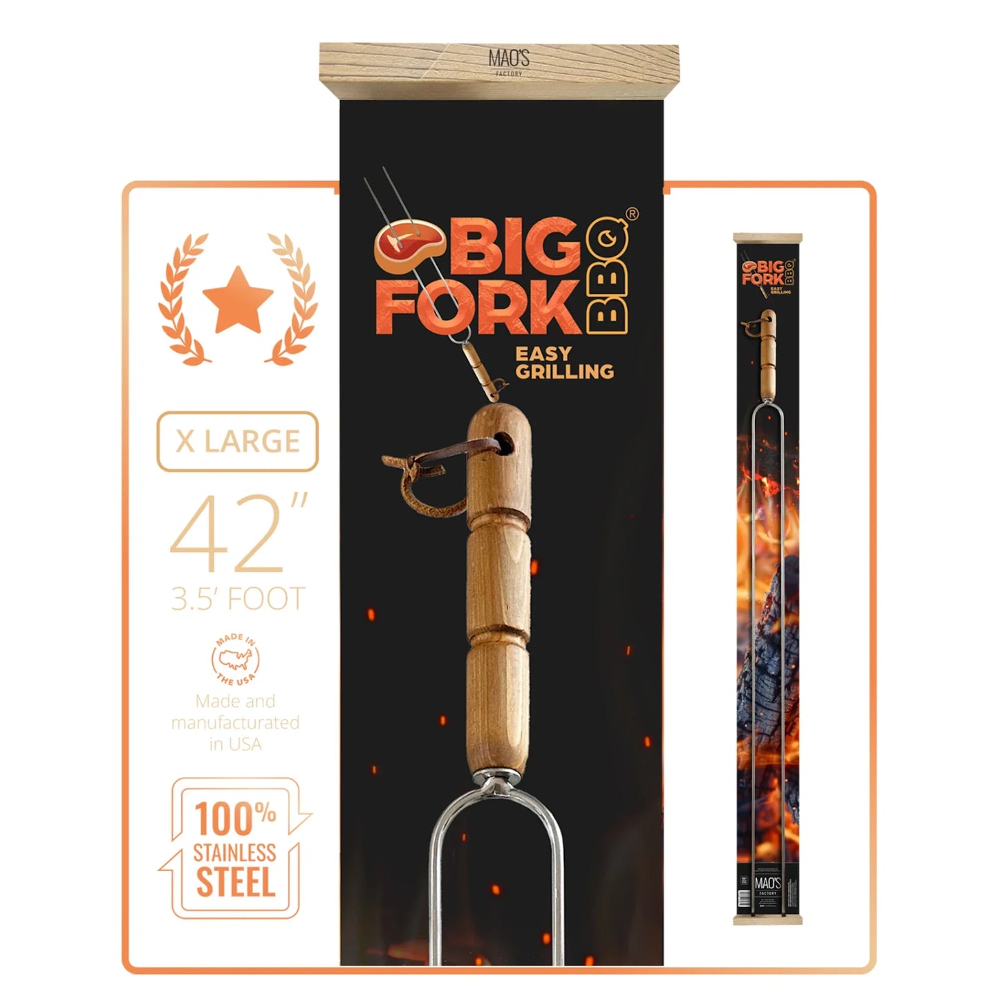 MAOs XLarge 42-Inch Big Fork BBQ